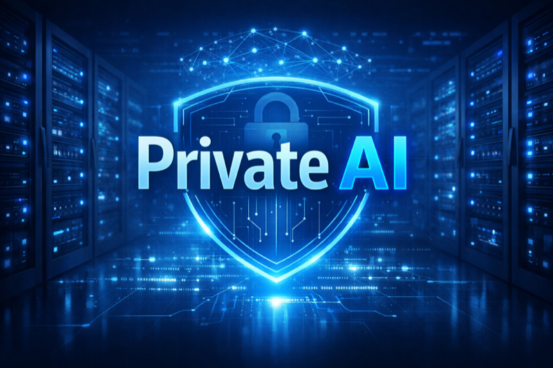 Illustration representing private AI implementation architecture